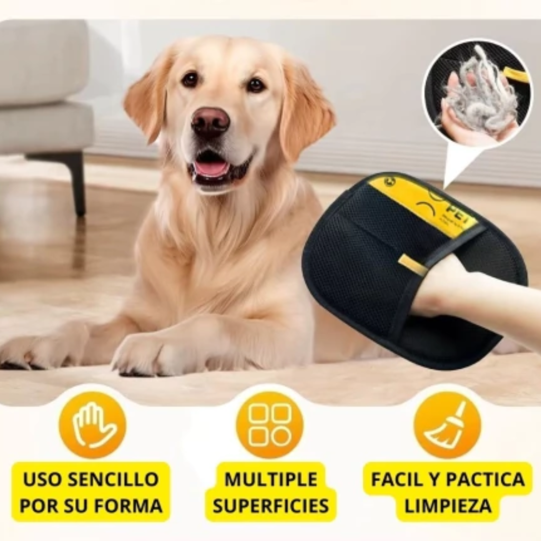 GUANTE VIRAL LIMPIADOR ELETROESTÁTICO - ROPA, SOFÁ Y MASCOTAS